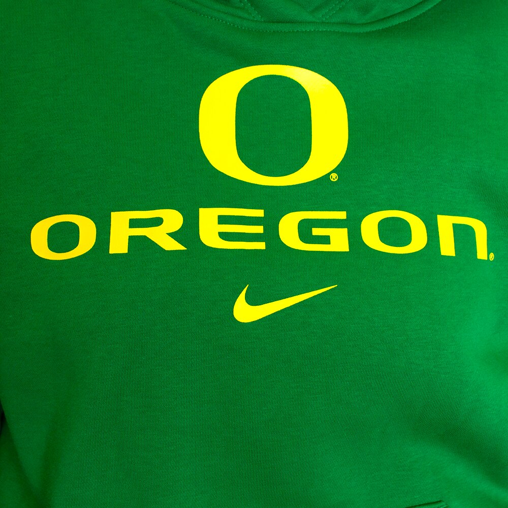 Classic Oregon O, Nike, Green, Hoodie, Cotton Blend, Women, Pullover, Sweatshirt, 795236